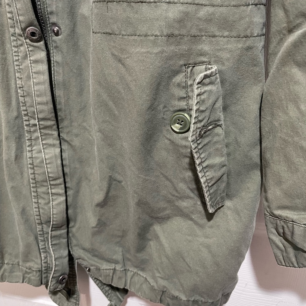 Faded Glory Gray Button-Up Jacket Zip Not Working - image 2